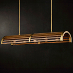 Люстра линейная полукруглой формы Wooden Horseshoe варинант исполнения - 7 | Loft Concept в Брянске