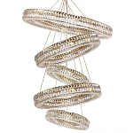 Вертикальная Многоярусная композиция из круглых Хрустальных светильников Elizabeth Золото варинант исполнения - 1 | Loft Concept в Брянске