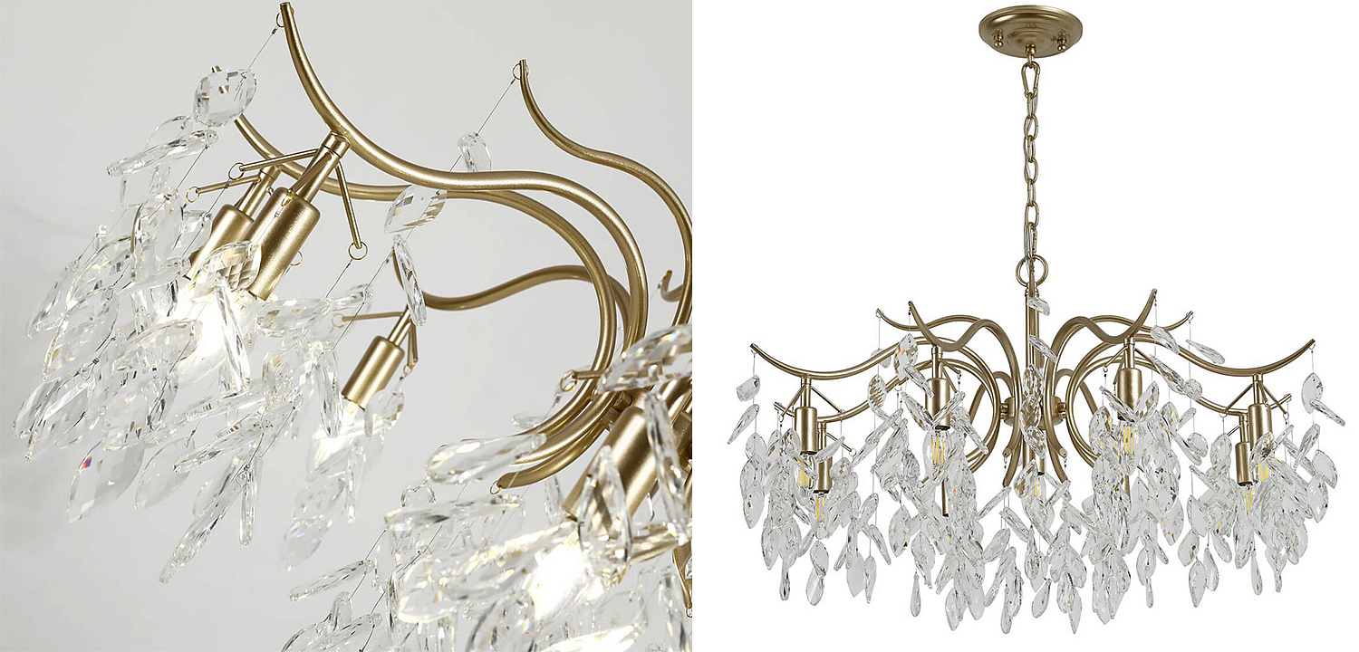Люстра Hanging Crystal Leaves Chandelier 83 Люстра Hanging Crystal Leaves Chandelier 83 - Loft-Concept в Брянске