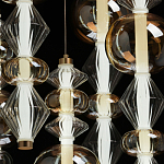 Люстра с плафонами из прозрачного и янтарного стекла в виде шаров и ромбов Gabriel Scott Luna варинант исполнения - 5 | Loft Concept в Брянске