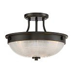 Потолочный светильник со стеклянным плафоном в виде купола Quoizel варинант исполнения - 7 | Loft Concept в Брянске