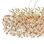 Линейная люстра с хрустальными подвесками Fairytree Gold Crystal Linear Chandelier 14 варинант исполнения - 3 | Loft Concept в Брянске