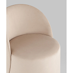 Пуф Loreen со спинкой вращающийся велюр молочный варинант исполнения - 2 | Loft Concept в Брянске