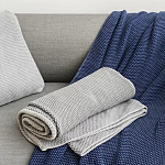 Плед из хлопка серого цвета Waffle Comfort варинант исполнения - 5 | Loft Concept в Брянске