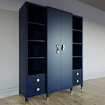 Большой шкаф с витриной Elsa Dreams Blue варинант исполнения - 1 | Loft Concept в Брянске