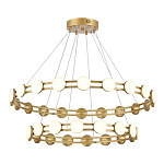 Люстра двухъярусная с круглыми светодиодными источниками света Maxine Light варинант исполнения - 6 | Loft Concept в Брянске