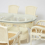 Комплект обеденный из ротанга Eloise grand white варинант исполнения - 2 | Loft Concept в Брянске