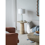 Столик приставной с круглой столешницей Textured Cream Table варинант исполнения - 6 | Loft Concept в Брянске