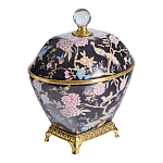 Шкатулка черного цвета с цветочной росписью Eden Garden варинант исполнения - 4 | Loft Concept в Брянске