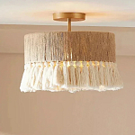 Люстра круглая плетеная с кисточками Solar Glow варинант исполнения - 5 | Loft Concept в Брянске