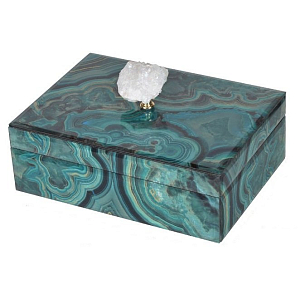 Шкатулка Malachite Pattern горный хрусталь L