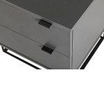 Тумба прикроватная цвета графит с ящиками Strict Lines варинант исполнения - 7 | Loft Concept в Брянске