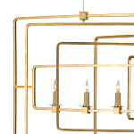 Люстра золотая из пересекающихся прямоугольных элементов Thin Intersecting Rectangles варинант исполнения - 1 | Loft Concept в Брянске