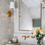 Зеркало прямоугольное в фактурной золотой раме Reflective Fabric варинант исполнения - 3 | Loft Concept в Брянске