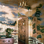 Обои ручная роспись Bamboo River Blossom Original colourway on Deep Rich Gold gilded paper with pearlescent antiquing варинант исполнения - 1 | Loft Concept в Брянске