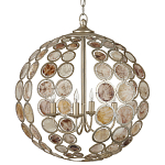 Люстра в форме шара с декором из круглых декоративных элементов Bright Shell Discs варинант исполнения - 2 | Loft Concept в Брянске
