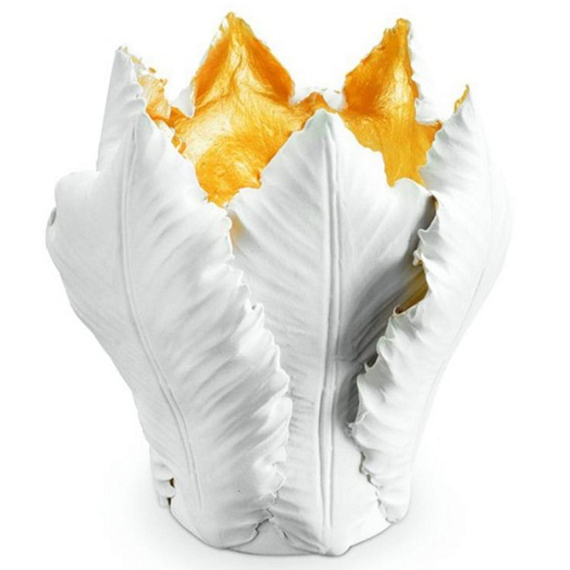 Подсвечник Candleholder Tulip S Золотой Белый Зеленый в Брянске | Loft Concept 