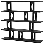 Стеллаж деревянный Noyer Wooden Black Rack варинант исполнения - 1 | Loft Concept в Брянске