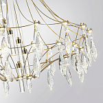 Люстра подвесная из металла с хрустальными прозрачными подвесками Quasar 81 варинант исполнения - 7 | Loft Concept в Брянске