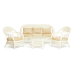 Комплект уличной мебели из ротанга Clara белый варинант исполнения - 1 | Loft Concept в Брянске