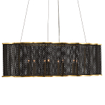 Люстра овальная в сочетании черного и золотого цвета Mesh Lighting варинант исполнения - 4 | Loft Concept в Брянске