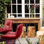 Деревянная консоль с двумя ящиками Pio Wooden Console варинант исполнения - 2 | Loft Concept в Брянске