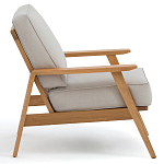 Кресло с каркасом из массива дуба Deniaud Oak Beige Armchair варинант исполнения - 3 | Loft Concept в Брянске