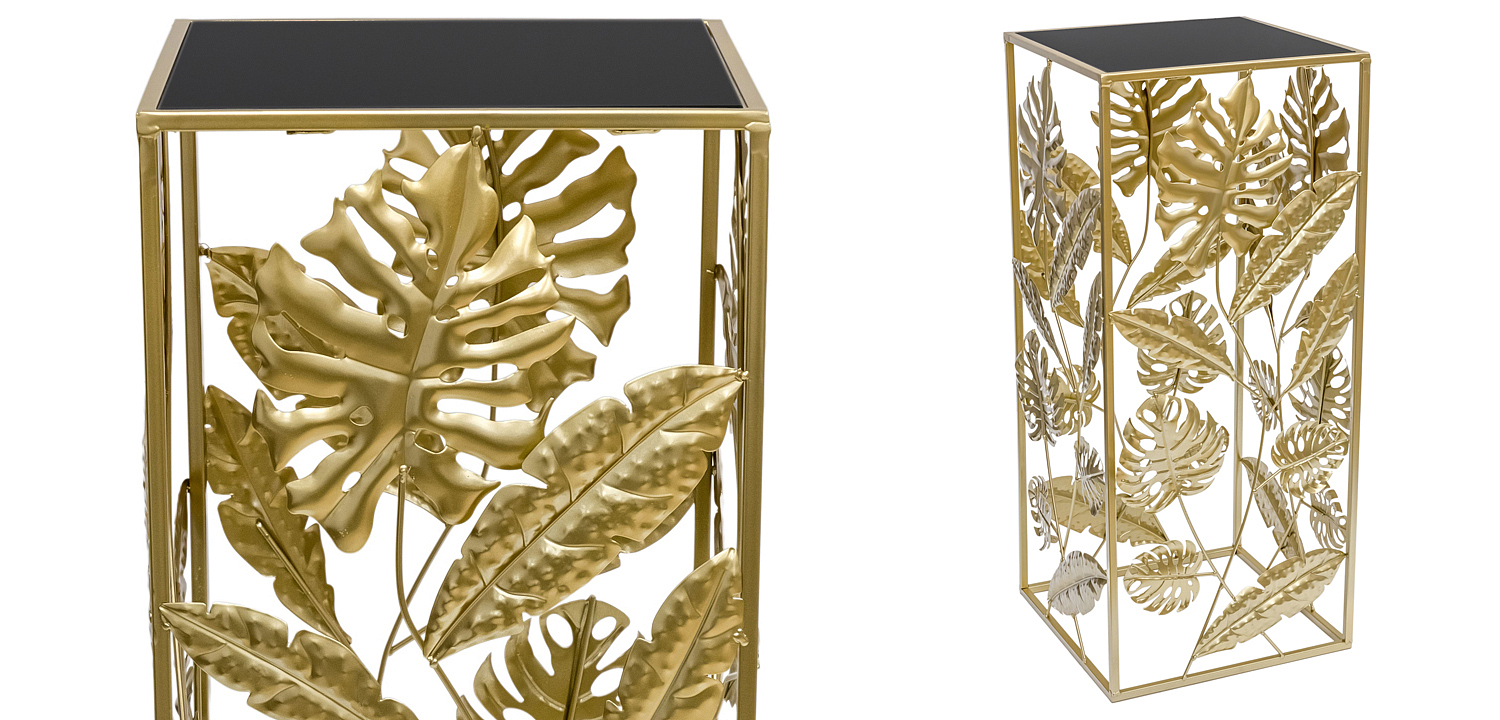 Подставка Tropical Gold Leaves Stand M Подставка Tropical Gold Leaves Stand M - Loft-Concept в Брянске