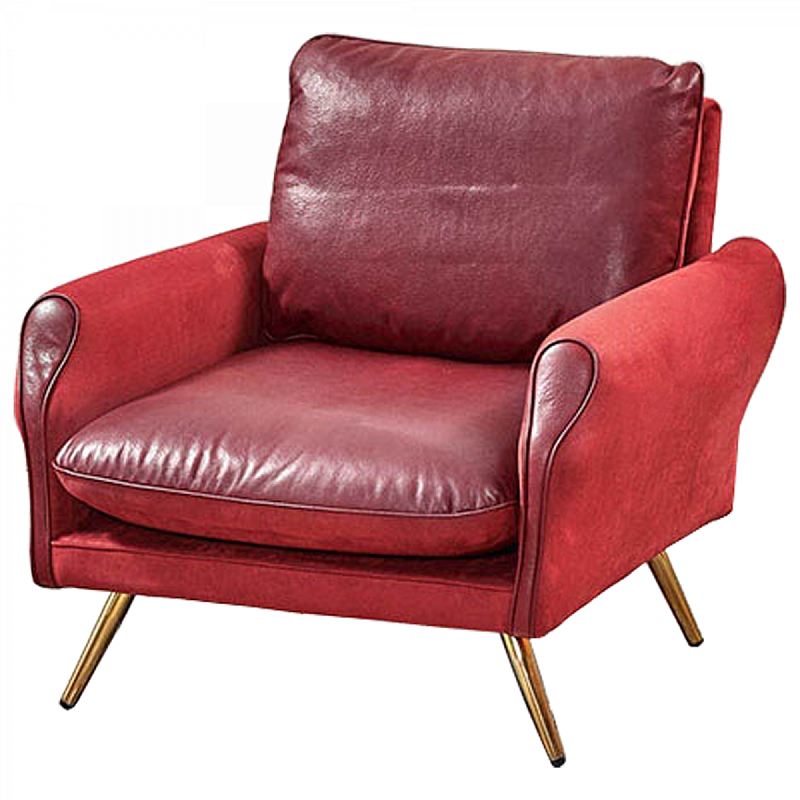 Кресло Arnaldo Chair Красный Золотой Кресло Arnaldo Chair Красный Золотой в Брянске | Loft Concept
