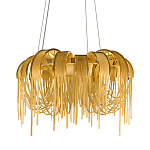 Люстра подвесная круглая с изогнутыми металлическими дугами и ниспадающими цепочками 65 см Atlantis Chain варинант исполнения - 1 | Loft Concept в Брянске