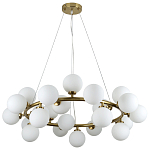 Кольцевая люстра с белыми стеклянными  плафонами в форме шара Berries Chandelier варинант исполнения - 2 | Loft Concept в Брянске