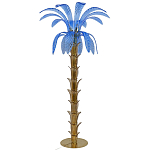 Торшер Glass Decorated Palm Floor Lamp Blue Листья Пальмы  варинант исполнения - 6 | Loft Concept в Брянске