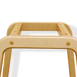 Барный стул со спинкой и мягкой обивкой с ромбами на 4-х деревянных ножках Голубой Велюр Ava Charm варинант исполнения - 5 | Loft Concept в Брянске