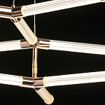 Люстра с геометрической конструкцией из вытянутых цилиндрических плафонов Hex Scaffold  варинант исполнения - 6 | Loft Concept в Брянске