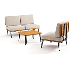 Двухместный диван из акации без подлоконтиков Amra варинант исполнения - 2 | Loft Concept в Брянске