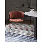 Стул полукруглый мягкий с буклированной обивкой Chair with Boucle Upholstery варинант исполнения - 3 | Loft Concept в Брянске