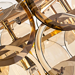 Люстра с круглыми стеклянными подвесками Cardiel Amber Glass Chandelier варинант исполнения - 6 | Loft Concept в Брянске