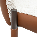 Стул мягкий с обивкой из рогожки и экокожи Contrasting Performance варинант исполнения - 2 | Loft Concept в Брянске