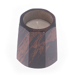 Подсвечник из натурального камня обсидиан со свечой Stone Candlestick варинант исполнения - 2 | Loft Concept в Брянске