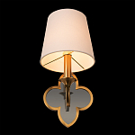 Бра с белым текстильным абажуром и фигурным основанием с зеркальной вставкой Vitorino варинант исполнения - 4 | Loft Concept в Брянске