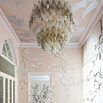 Обои ручная роспись в стиле Арт-деко Symphony Colourway SC-105 on Himalayan Rose silk dupion варинант исполнения - 2 | Loft Concept в Брянске