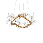 Люстра подвесная с прозрачными стеклянными птичками на ветвях Диаметр 80 см Serip Voa варинант исполнения - 7 | Loft Concept в Брянске