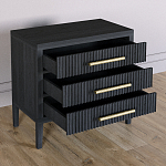 Тумба Primo  с тремя ящиками шпон Черный дуб варинант исполнения - 4 | Loft Concept в Брянске