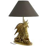 Настольная лампа с абажуром Дракон Golden Dragon Lamp Brown варинант исполнения - 1 | Loft Concept в Брянске