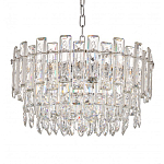 Круглая люстра с хрустальными подвесками на серебряном каркасе Gorgeous Crystal Light варинант исполнения - 3 | Loft Concept в Брянске