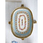 Чаша с цветочным орнаментом на бронзовых ножках Eden Garden варинант исполнения - 5 | Loft Concept в Брянске