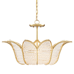 Люстра в форме тюльпана с лепестками из прозрачных стеклянных бусин Hanging Flowers варинант исполнения - 2 | Loft Concept в Брянске