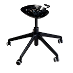 Стул с мягкой бежевой обивкой из велюра и подъемно-поворотным механизмом на черных колесиках Harper Beige варинант исполнения - 3 | Loft Concept в Брянске