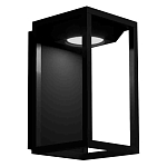 Уличный настенный светильник прямоугольной формы черного цвета Geometric Glow варинант исполнения - 1 | Loft Concept в Брянске