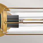Бра для ванных комнат горизонтальное с 2-мя прозрачным цилиндрическим плафонами на круглом основании Hinkley варинант исполнения - 4 | Loft Concept в Брянске